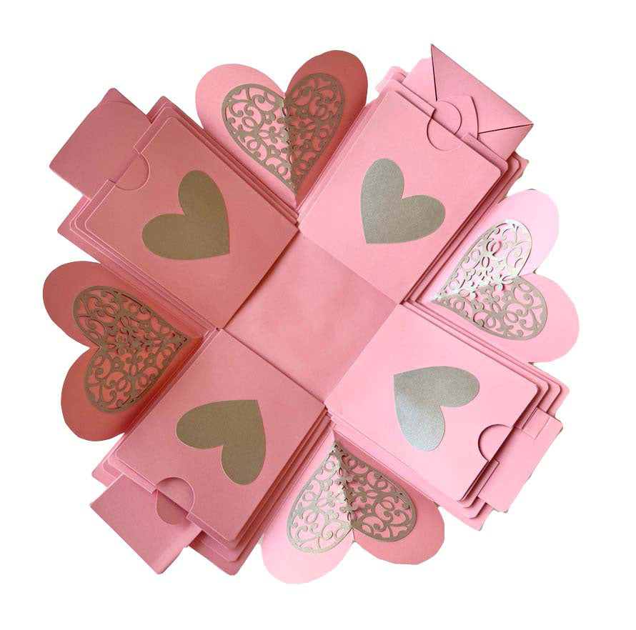 Exploding Gift Box with personalized photos | Pink Xplosion Box